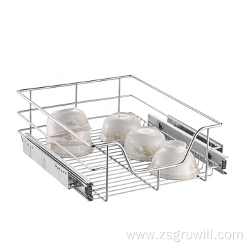 Kitchen Cabinet Stainless Steel Pantry Pull Out Basket
